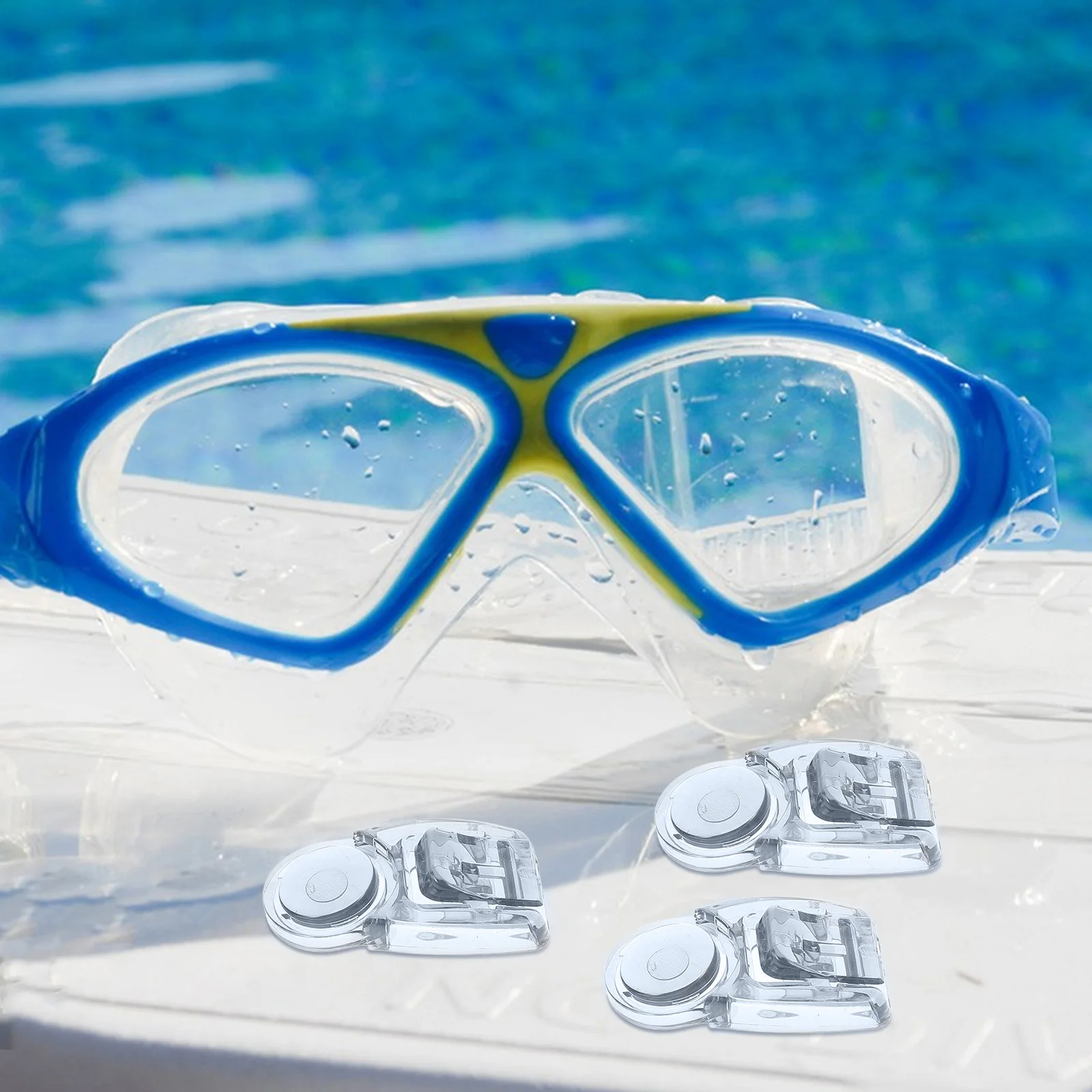 

4pcs Swimming Goggles Connector Buckle Snap Fastener Adjuster Lock Black Universal Compatibility Quick