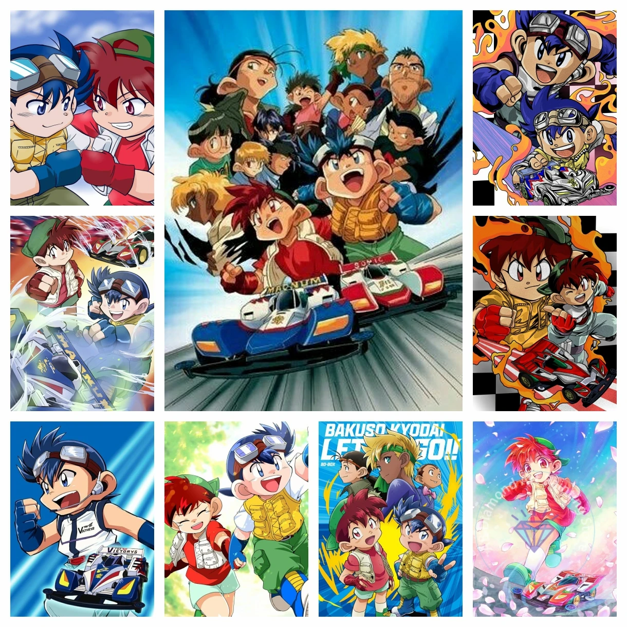 

Let's & Go! Japanese Anime 5D DIY Diamond Painting Kit Diamond Embroidery Cross Stitch Handmade Art Gift Crafts Home Decoration