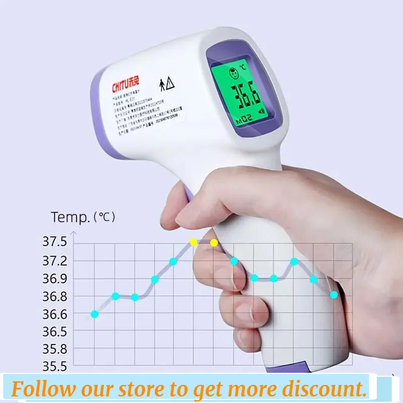 

ChiTu Digital Infrared Forehead Thermometer Electronic Non Contact Medical Fever Measure Tool Termometro for Baby Adults Home