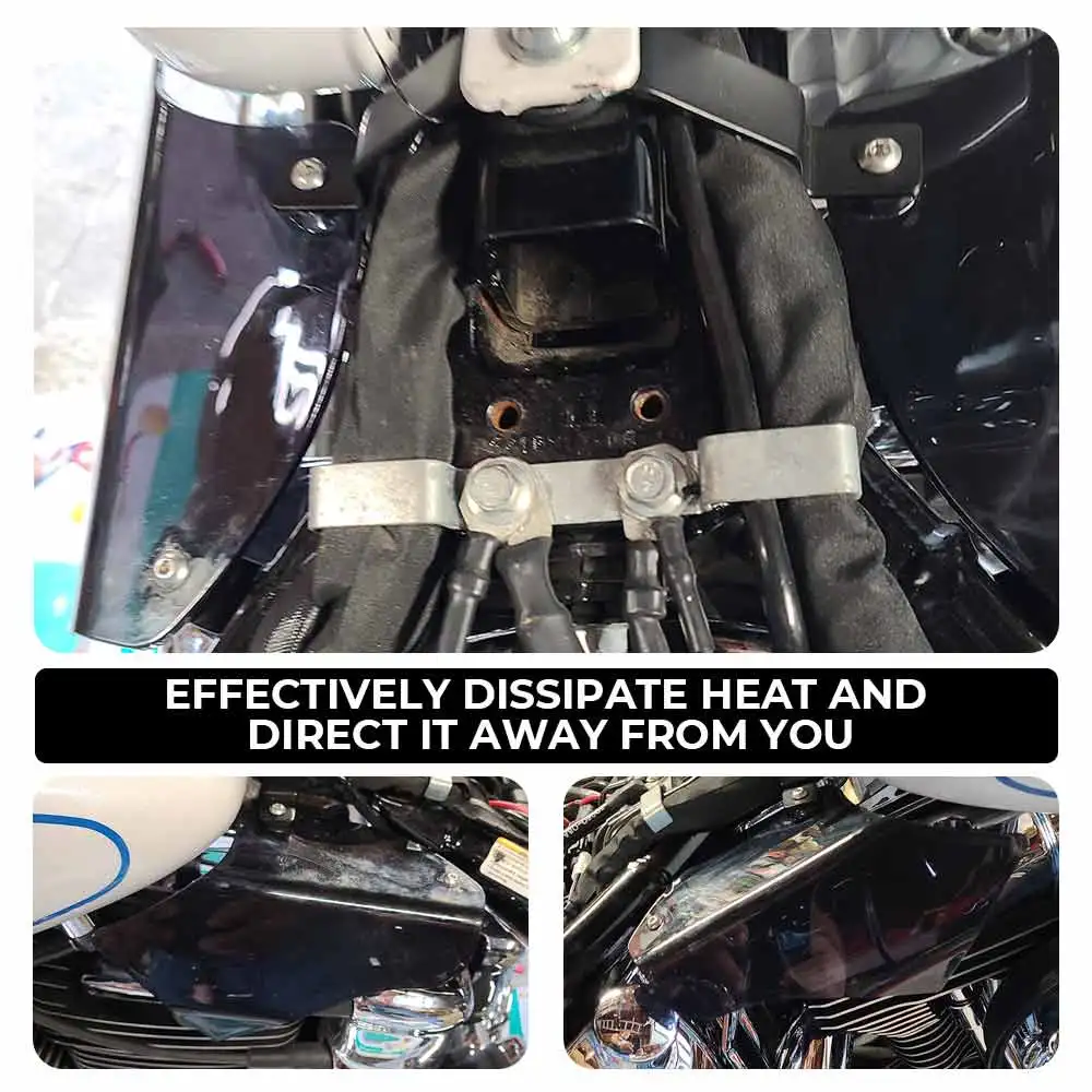 Motorcycle Engine Heat Deflector Shields For Harley Softail Fat Boy Heritage Springer Deuce 2000-2017 Air Deflector Cover