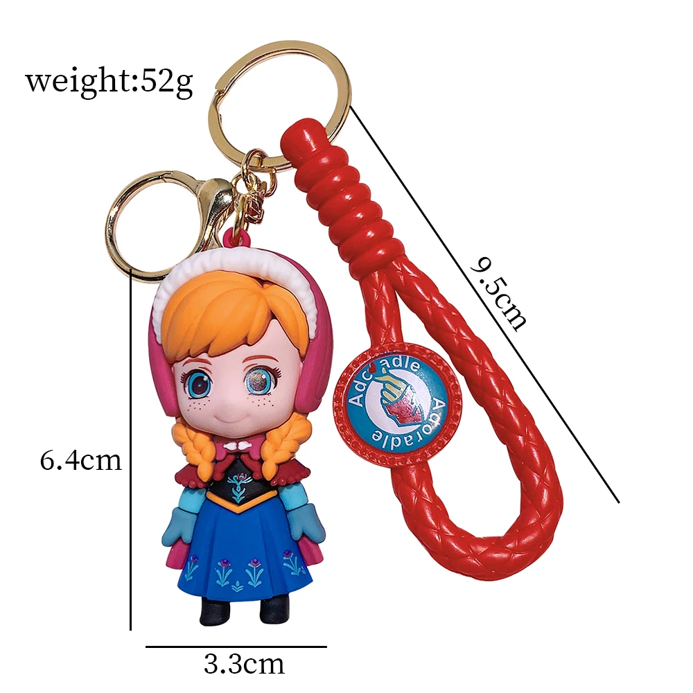 Disney Cartoon Anime Frozen Princess Elsa Pendant Keychain Car Key Chain Key Ring Keyring Phone Bag Ornament Jewelry Gifts