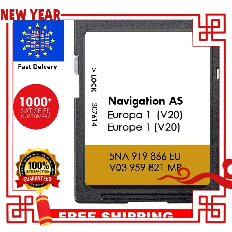 

AS V20 5NA919866EU Speicherkarte for VW SD Card Europa Navigations system Update Navi Card New for Discover Media