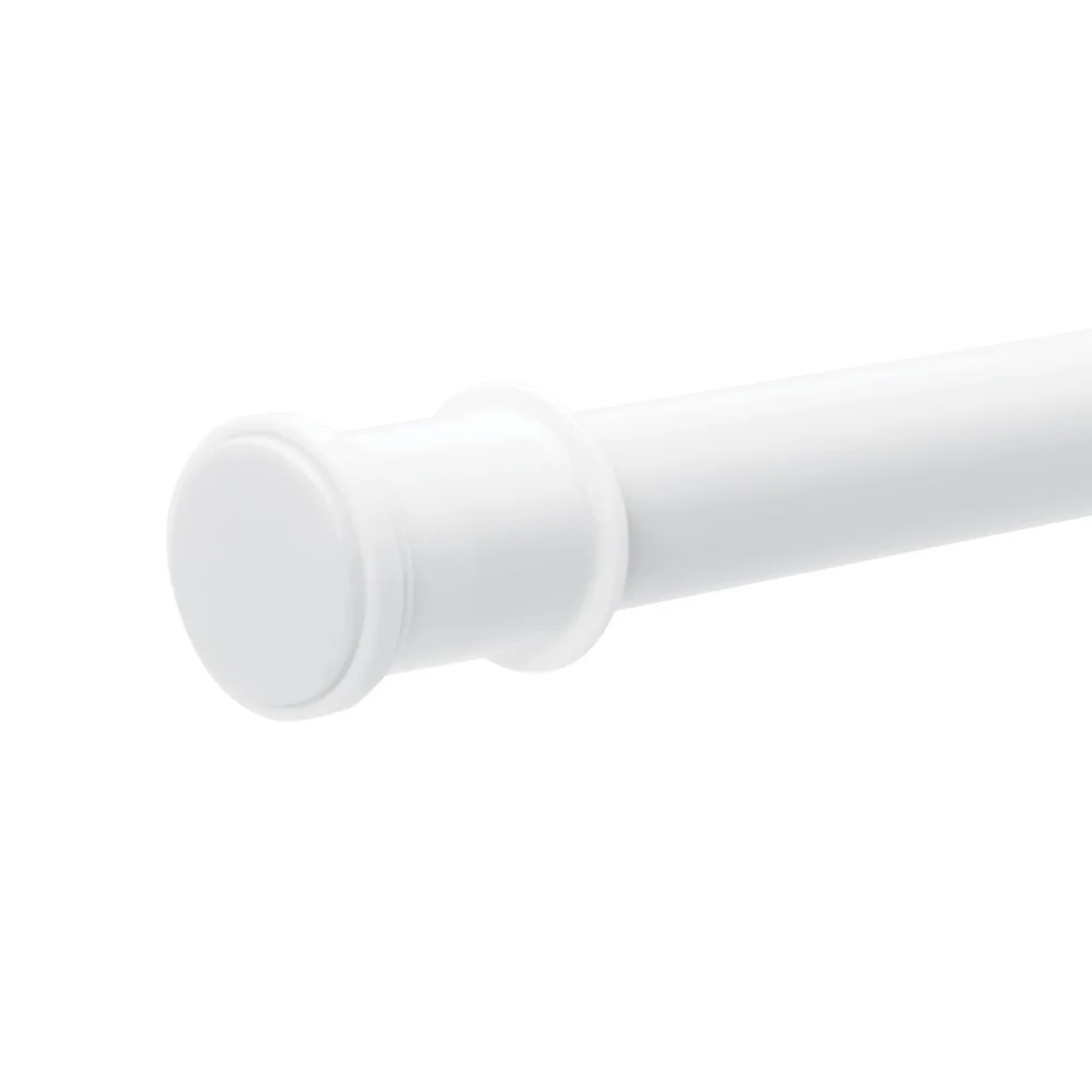 قابل للتعديل التوتر دش الستار قضيب 27 إلى 40 بوصة لا أدوات تركيب دائم الصلب عدم الانزلاق نهاية قبعات مقاومة للصدأ