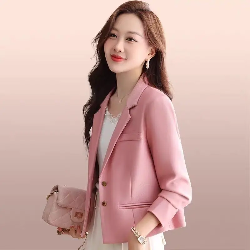 

Women's Short Slim Fit Blazer 2025 Spring Autumn Casual Chic Jacket - Petite Size Trendy Office Wear