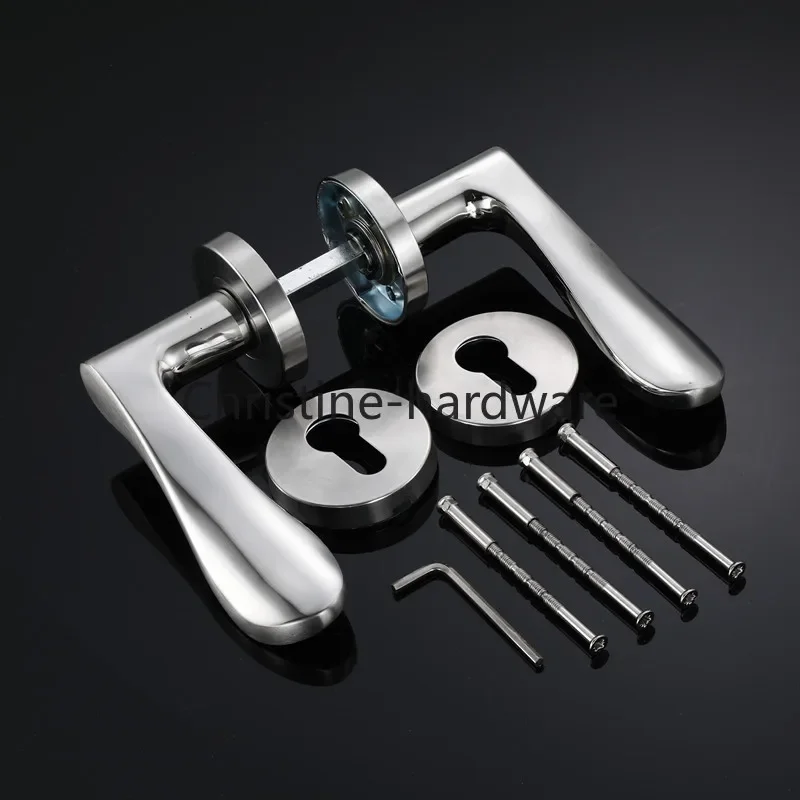 1Set Stainless Steel Universal Door Knob Bedroom Split Door Lock Handle Door Handle Hardware Door Handles For Interior Doors