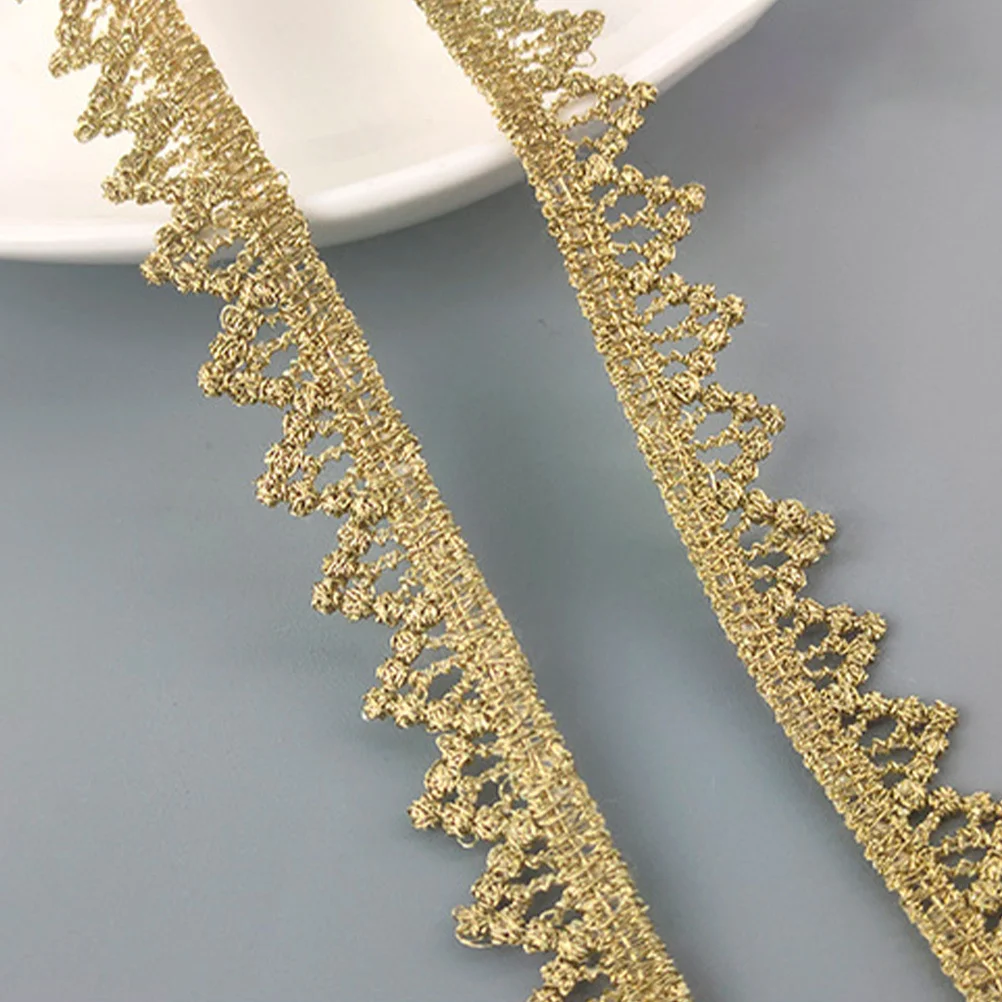 

2 рулона декоративной кружевной тесьмы для шитья, полиэстеровая лента с металлической проволокой, многофункциональные аксессуары для костюмов, рукоделия и одежды