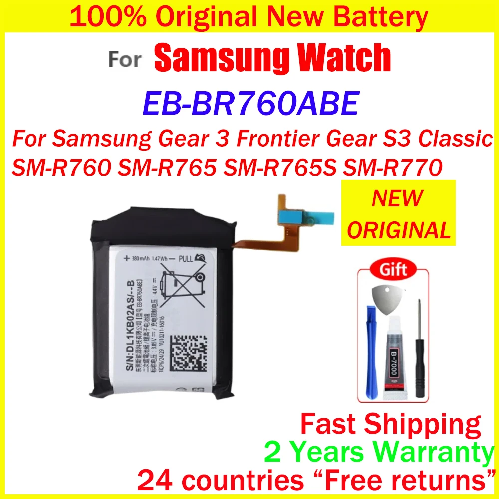 New Original Battery For Samsung Galaxy Watch Gear Live/S2 classic/Gear S4/Gear 1/Active 1 2 3/ Watch 3/ Gear S/Gear 2/WATCH 4