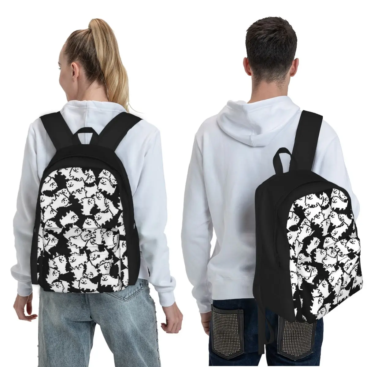 Undertale Annoying Dog Video Game CuteStudent Backpack School BagDaypack for Men Women Fashion Bookbag Shoulder Bags