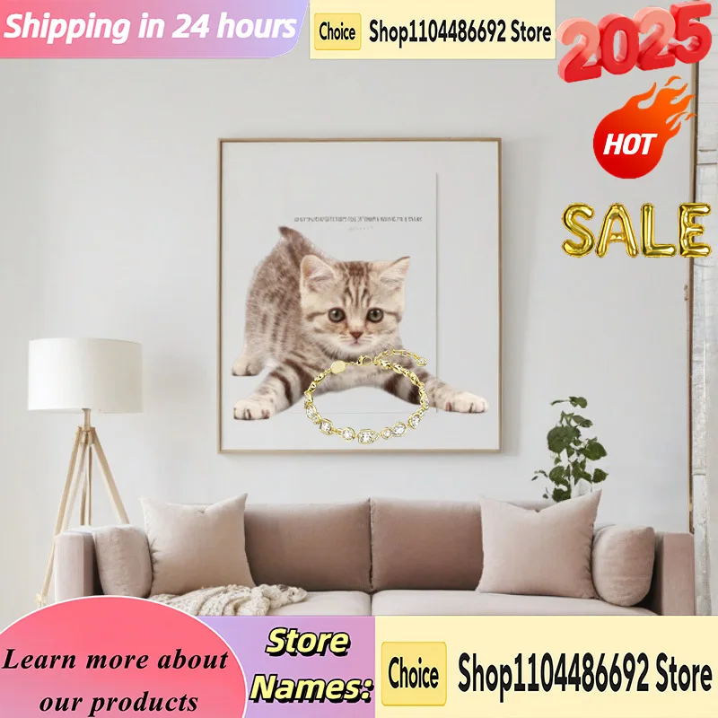 

2025 Cat Accessories New Fashion Crystal Jewelry Colorful Candy Crystal Hand Luxury Exquisite Girl's Birthday Gift