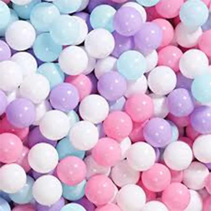 200-delige speelpitballen speelgoedset voor kinderen met herbruikbare tas, regenboog- of pastelkleuren - onbreekbaar plastic voor balkorven, stuiteren H