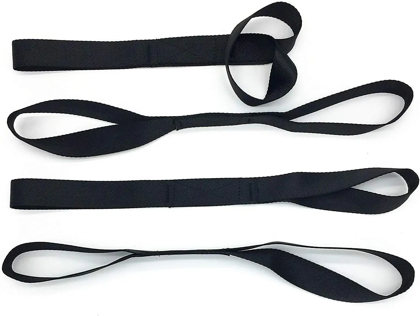 

4-Pack Heavy Duty Tie Down Straps, 1200lb Capacity for ATV, Motorcycle & Equipment (18in Black)