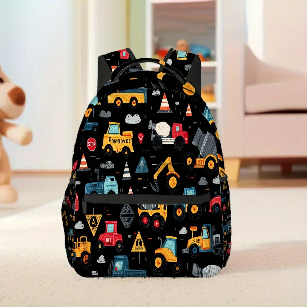 1pc Construction Chaos Backpack Lightweight and Durable Great for Carrying Books Laptops and More for Teenager