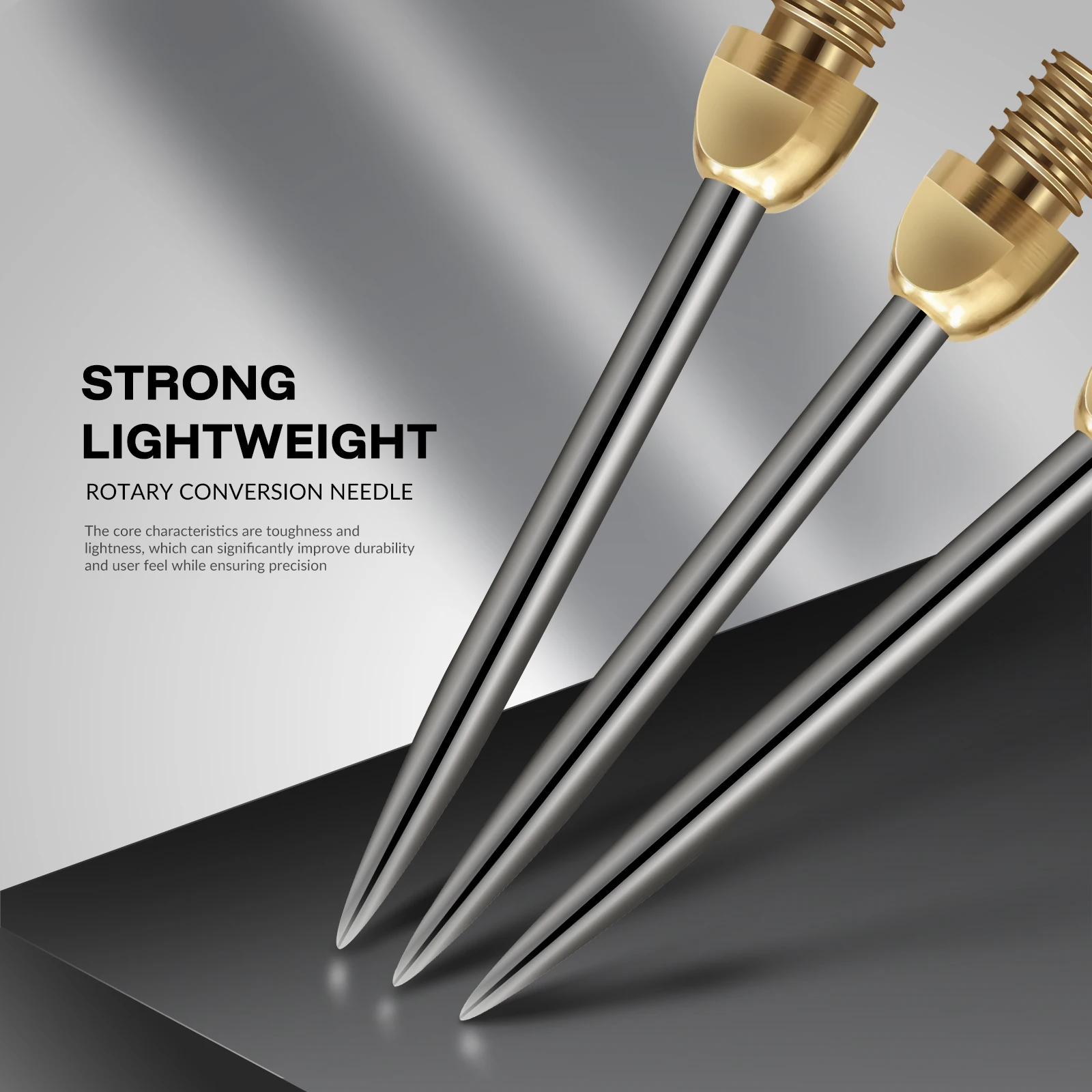 Huanqu Dart Replacement Tips Set of Three 2Ba Thread Total Length 38mm Universal Dart Accessories Convert Soft Darts to Hard Darts Dart Training and Competition Replacement Tips Essential for Precise Throwing