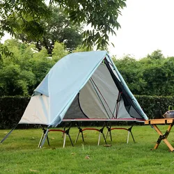 Tienda de campaña para acampar al aire libre, carpa todoterreno para una sola persona, fácil de almacenar, portátil, de aleación de aluminio, antimosquitos, a prueba de lluvia