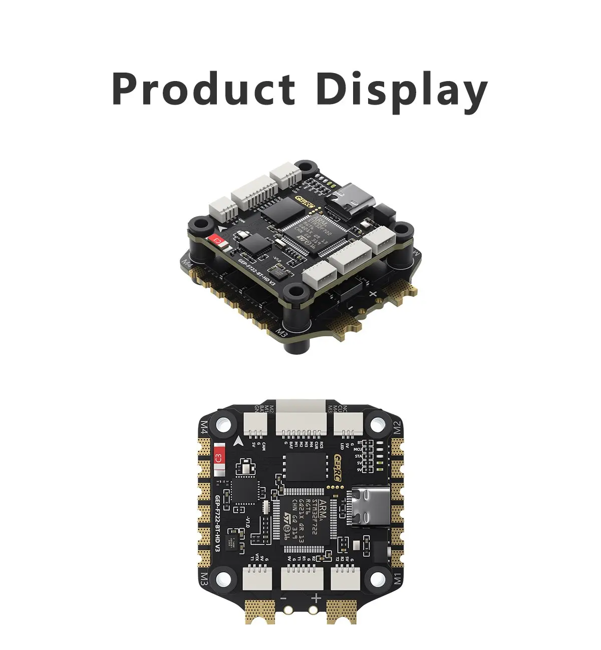 GEPRC TAKER F722 BT 8Bit 60A STACK with STM32F722 Chip and TAKER H60_BLS 60A 4IN1 ESC