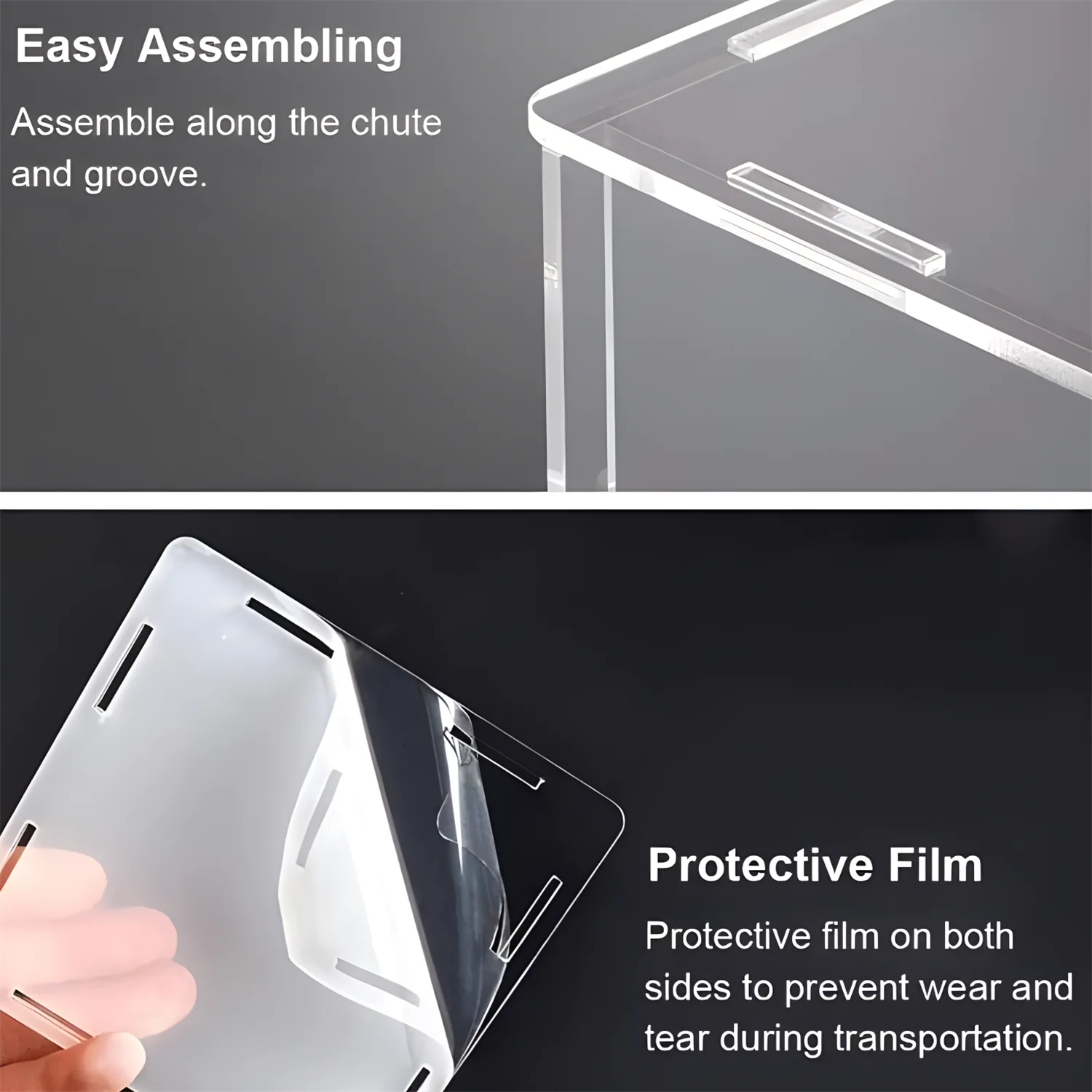 1pcs,Clear Acrylic Display Case Countertop Box Organizer Stand Dustproof Protection Showcase for Action Figures/Toys/Collectible