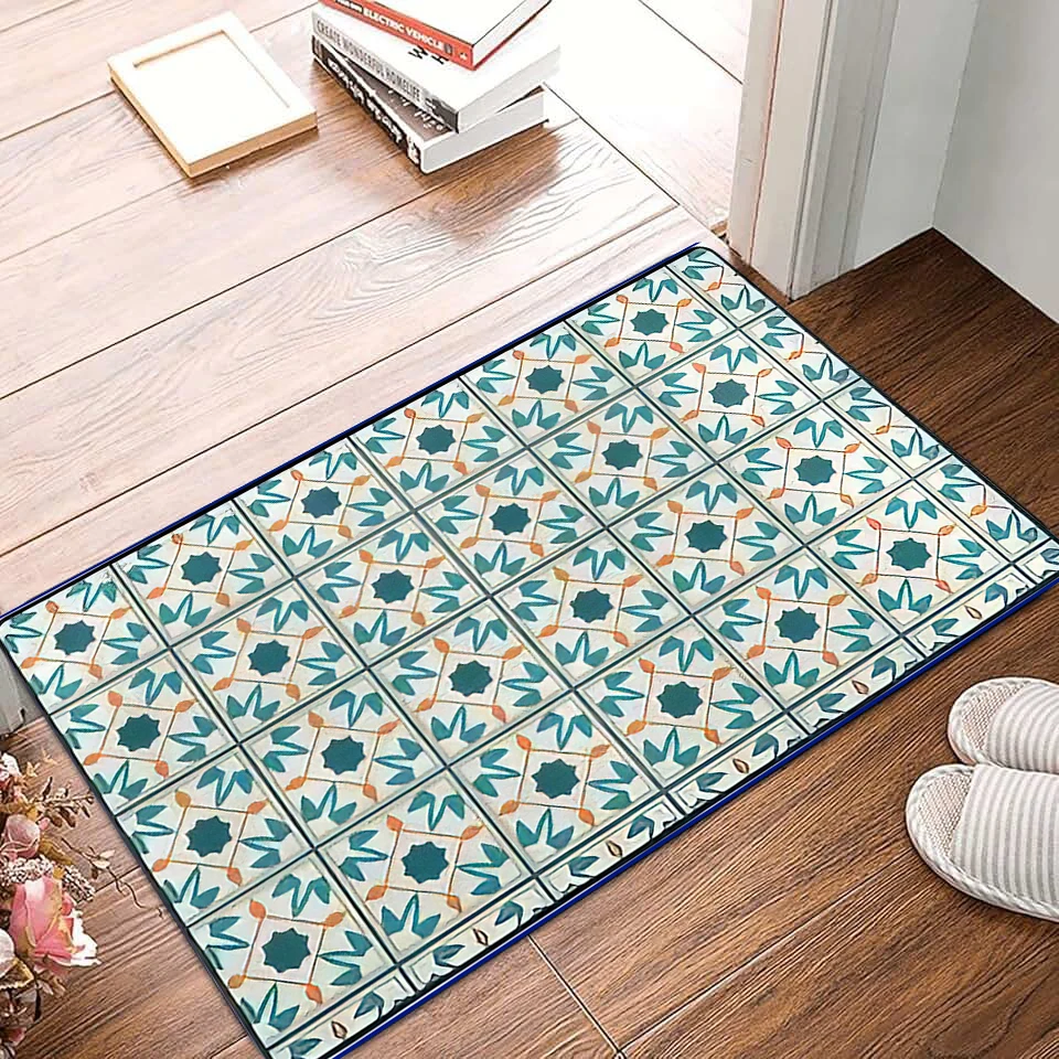 decorative design Non-slip Kitchen Carpets for Living Room Long Area Rug Kitchen Floor Mat Carpets