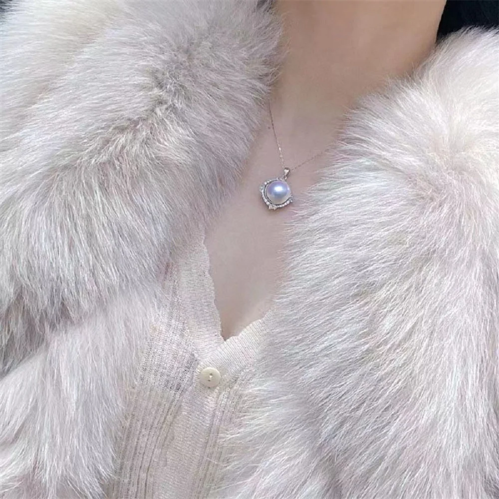 

Классический кулон AAAA 9-10 мм 10-11 мм Япония акойя с круглым жемчугом s925 18 дюймов