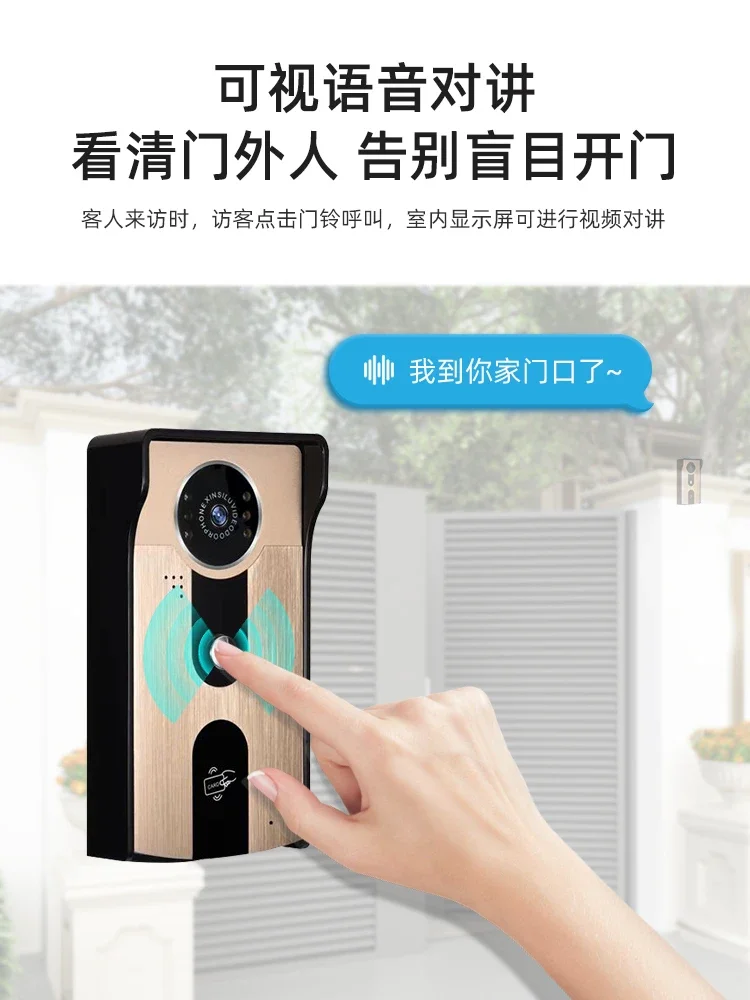 Visual intercom fingerprint lock Double-sided fingerprint deep waterproof smart door lock