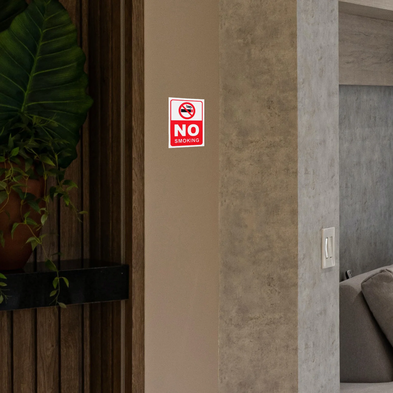 

6pcs No Smoking Sign Stickers Removable Self-Adhesive Window Door Glass Decal For Car Office Hotel Restaurant Fire Safety