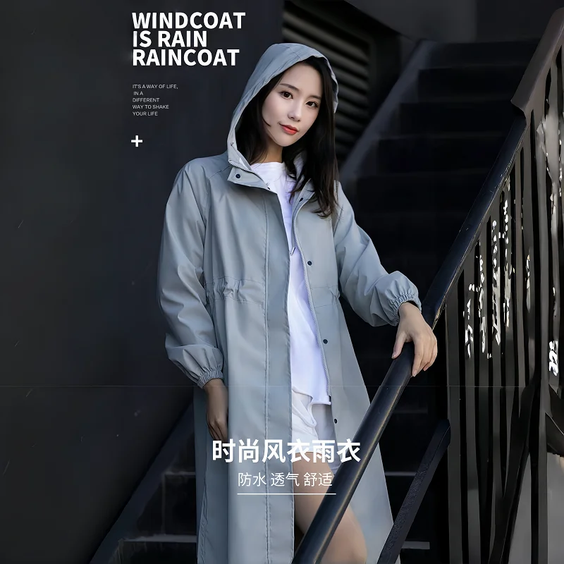 Gabardina Beige para mujer, con emo de verano, holgada, seca, universitaria, para personas mayores, por debajo de la rodilla, ojales de belleza para primavera y otoño