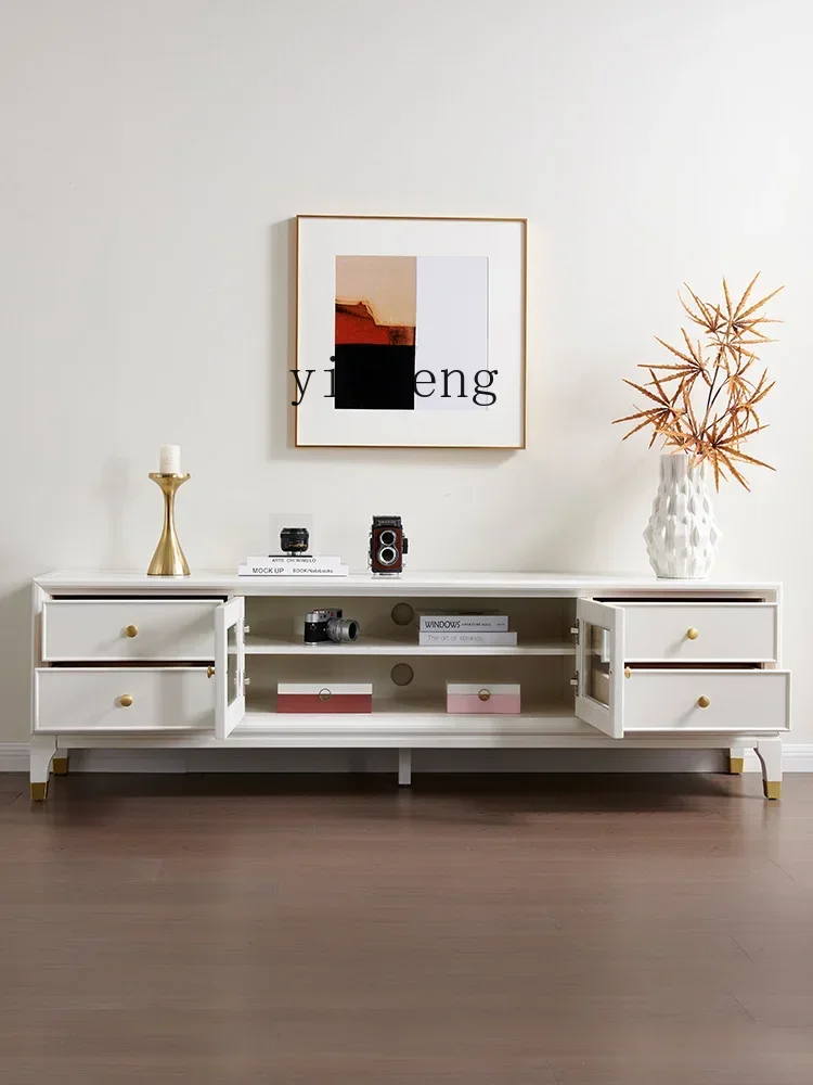 XL solid wood light luxury TV cabinet light luxury simple coffee table TV cabinet combination set furniture