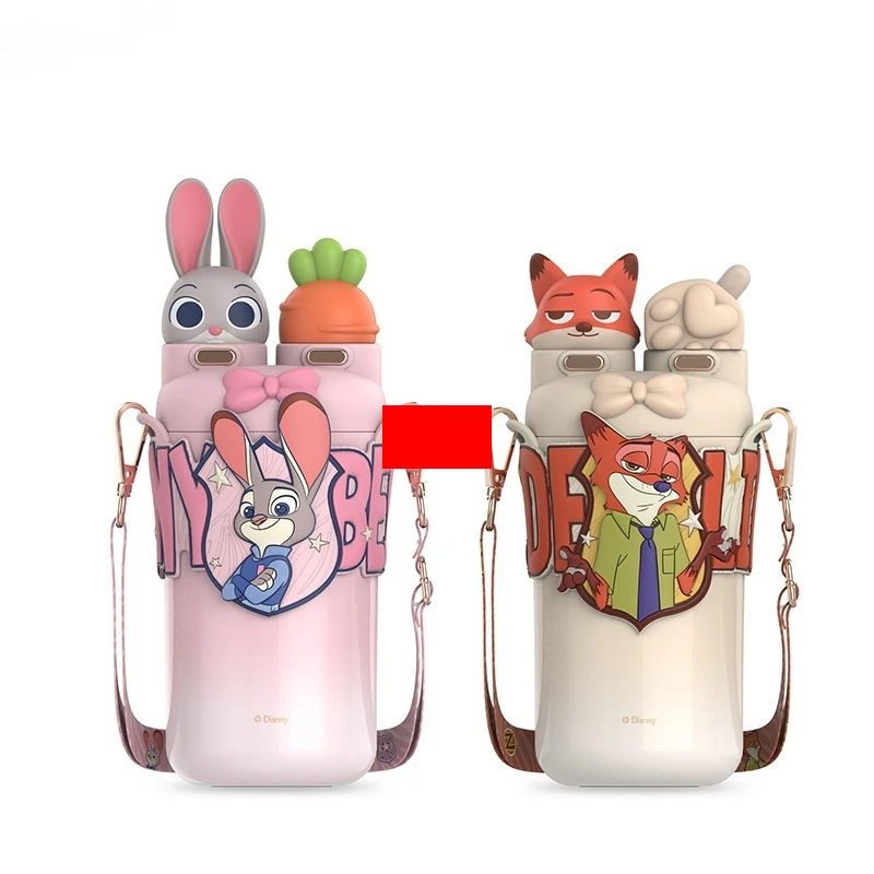 

Disney Zootopia забавная изолированная чашка для воды, высокоэстетичная двойная соломинка для питья, мужской стильный термоудерживающий контейнер для напитков