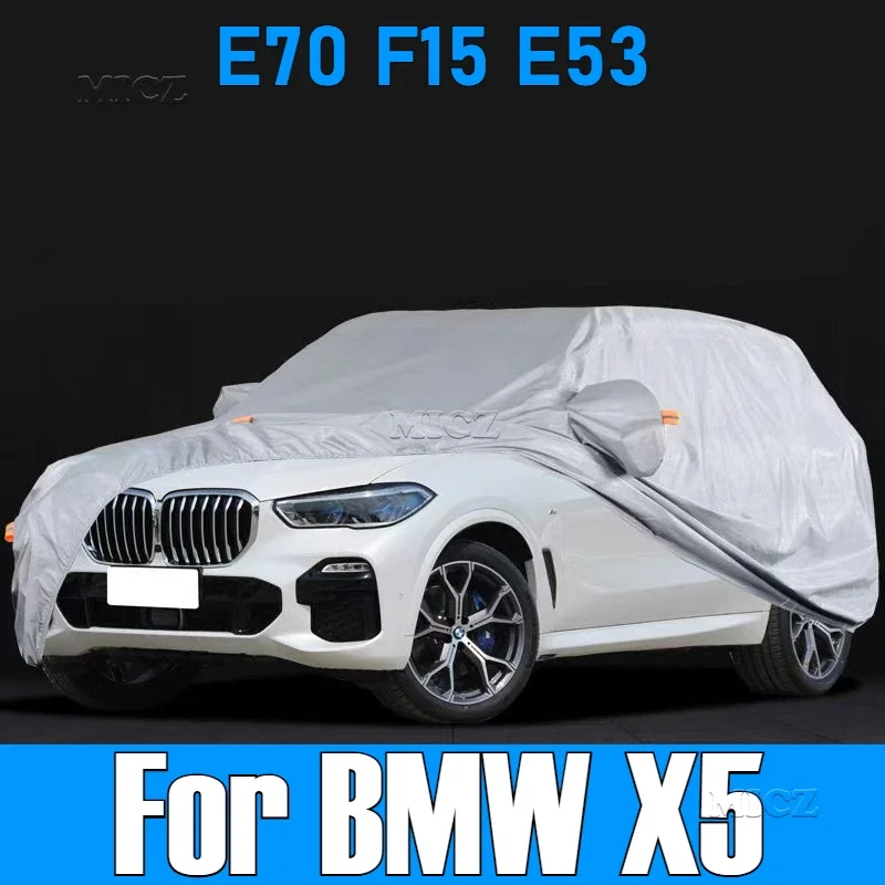 For BMW X5 E70 F15 E53 Accessories Full Car Covers  Polyester Universal Indoor Outdoor Suv UV Snow Resistant Protection Cover