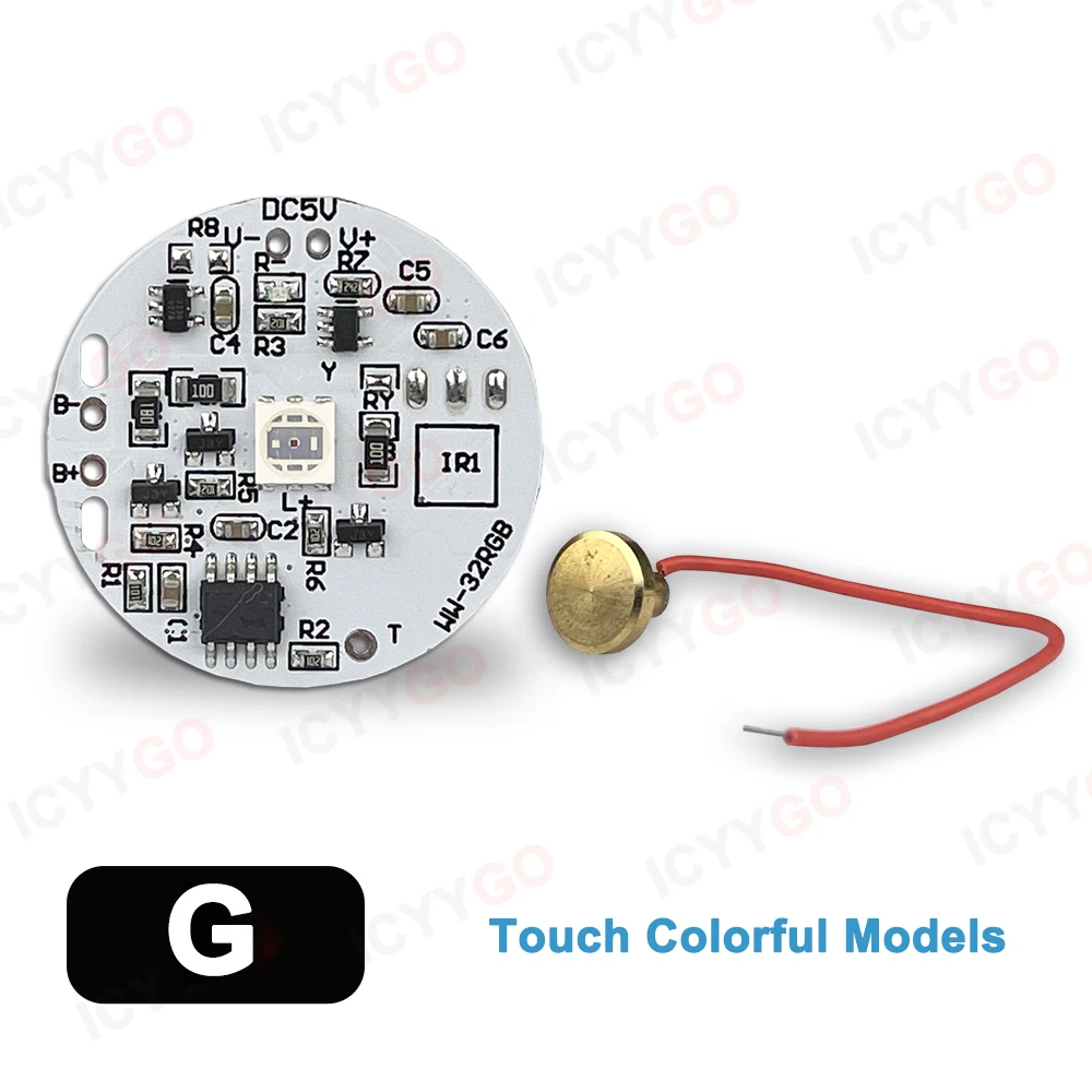 DC5V Low Voltage Colorful Gradient LED RGB Light Board With Switch, Remote Control, Touch, DIY PCB Board