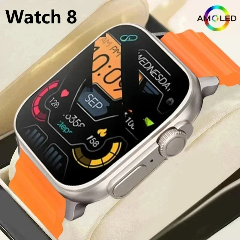 New Watch 8 Ultra Smart Watch 49mm 2024 New NFC Men Women GPS Track Bluetooth Call BT Music Games Wireless Charging Smartwatch