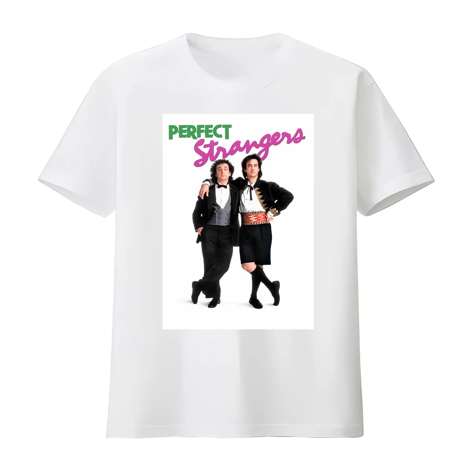 Perfect Strangers T-Shirt Summer Casual Cotton Tee Oversized Streetwear Tops Vintage Graphic Print Loose Fit Short Sleeve