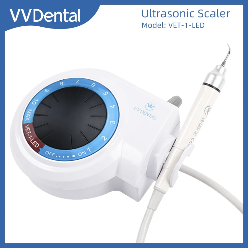 Dental Ultrasonic Scaler Machine With Removable LED Light Handpiece To Removal Stones Plaque Dentistry Oral Cleaning Instrument