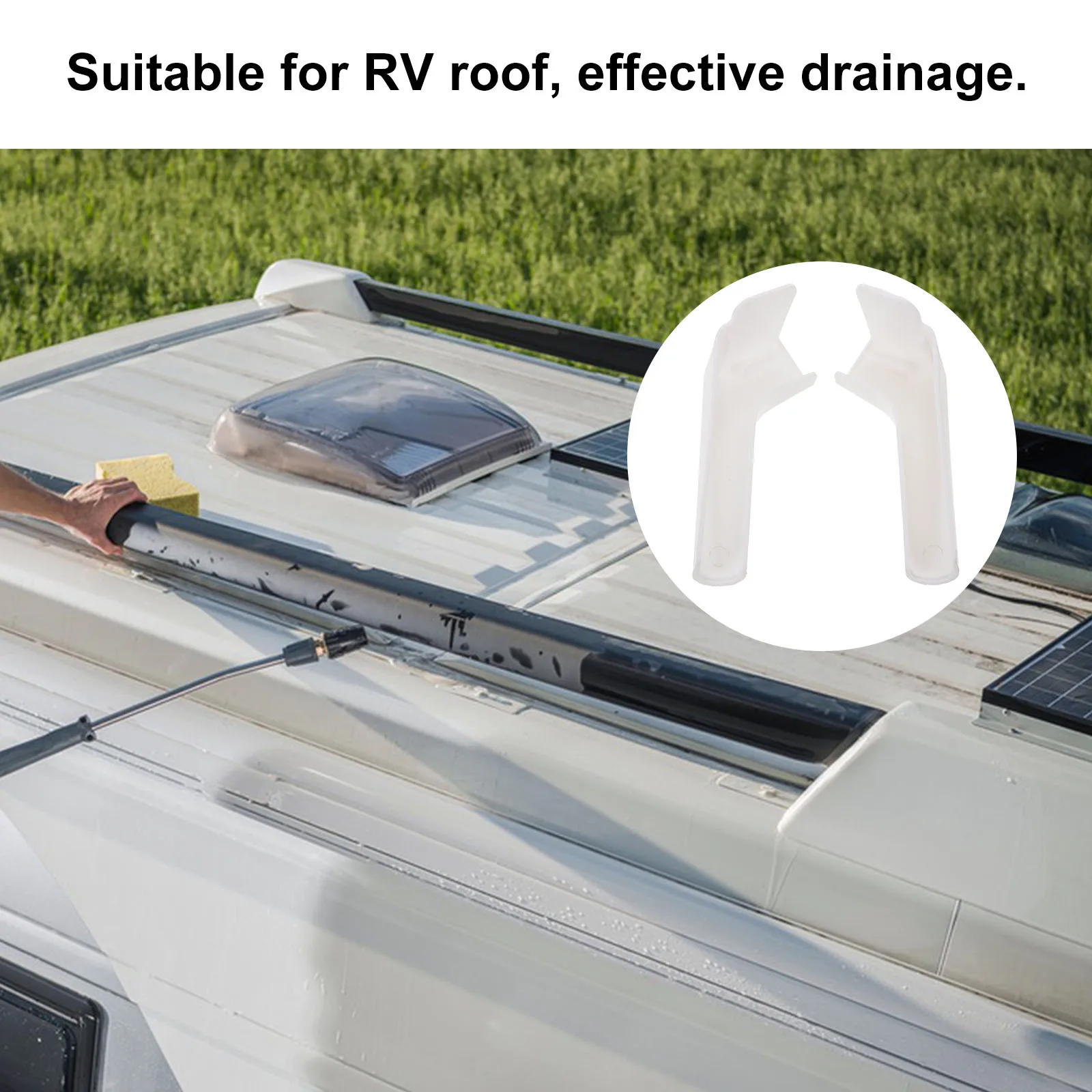 4Pcs Rv Rain Gutter Spouts Comprehensive Coverage Left Right Roof Drainage Rv Gutter Spout Rain Gutters Rainwater Gutters