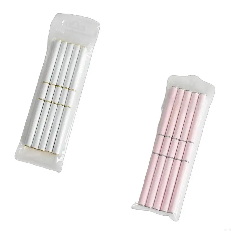 Q1FB Nail Artists Essential Brushes 5Pcs Double Nail Liner Brushes Set for Fine Detailing and Gel Manicure Techniques