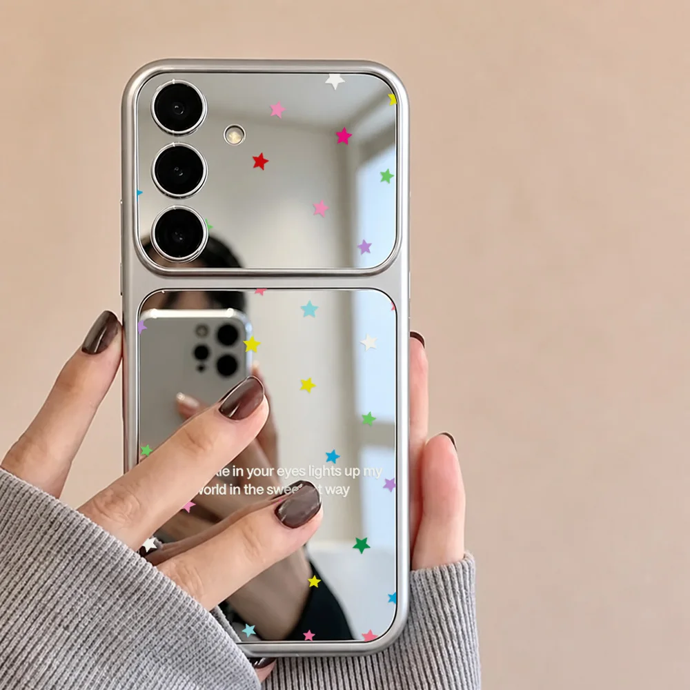 Stars Makeup Mirror Phone Case For Samsung S26 Ultra S25 FE S24 S23 FE A57 A56 5G A55 A54 A37 A17 A07 A36 A35 A53 A26 Case Cover