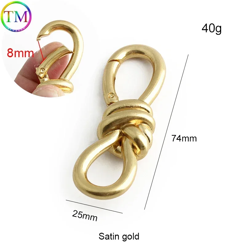 8-shape Metal Twist Knot Spring Ring Open Buckle For Women Bags Handbag Shoulder Belt Strap Connector Hooks Jewelry Accessories