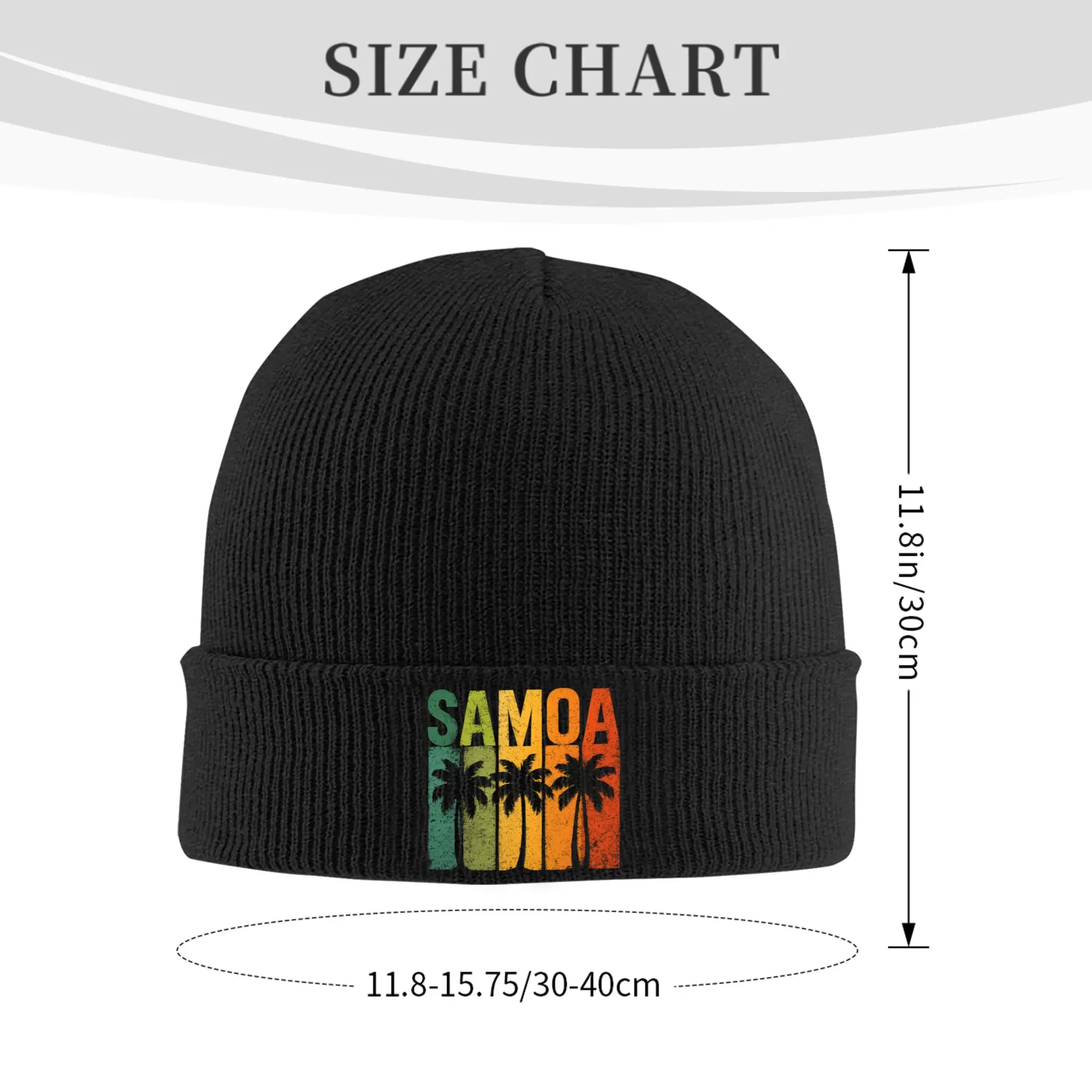 Samoa Beanie Hats  Bonnet Hats Men Women Vintage Kpop Knit Hat Winter Custom Elastic Caps