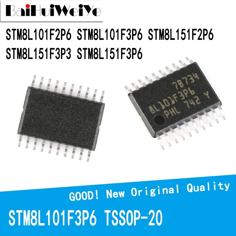 1PCS STM8L101F2P6 STM8L101F3P6 STM8L151F2P6 STM8L151F3P3 STM8L151F3P6 TSSOP-20 SMD New Original Good Quality Chipset