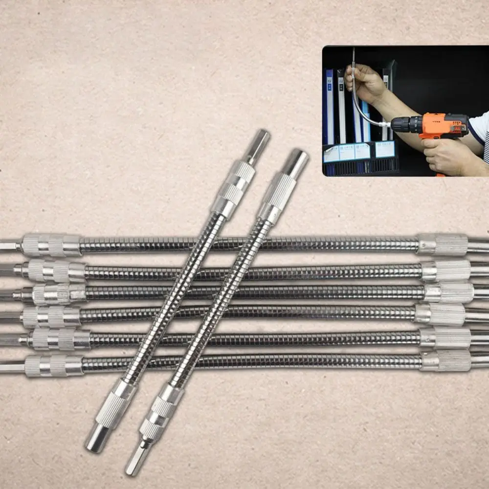 

1/4 Hex Flexible Shaft Bit Holder Driver Ratchet Screwdriver Extend Rod 150-400mm Versatile Electric Drill Metal Flexible Shaft