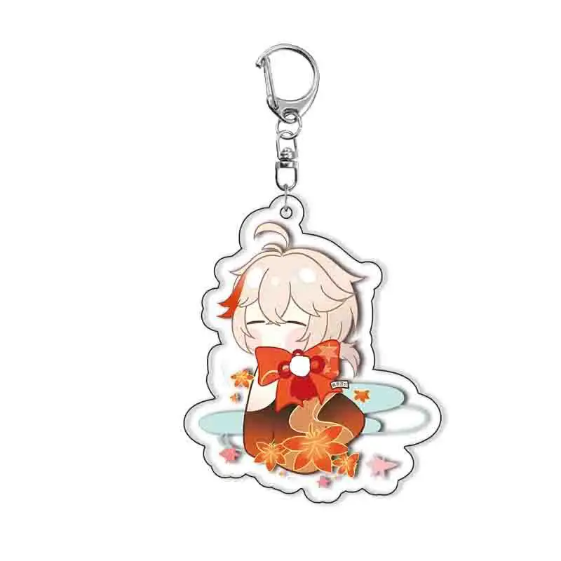 Anime Game Gen Impacting Wanderer Arlecchino Navia Pendant Keyring Women Men Backpacks Car Keychain Accessories Acrylic Keyring