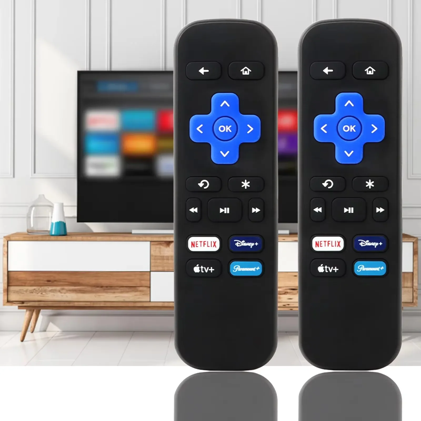 YP 1 Pair Remote Control Use for Roku Set Top Box STB 1/2/3/4 Express Premiere Ultra Controller with Shortcut Button Directly