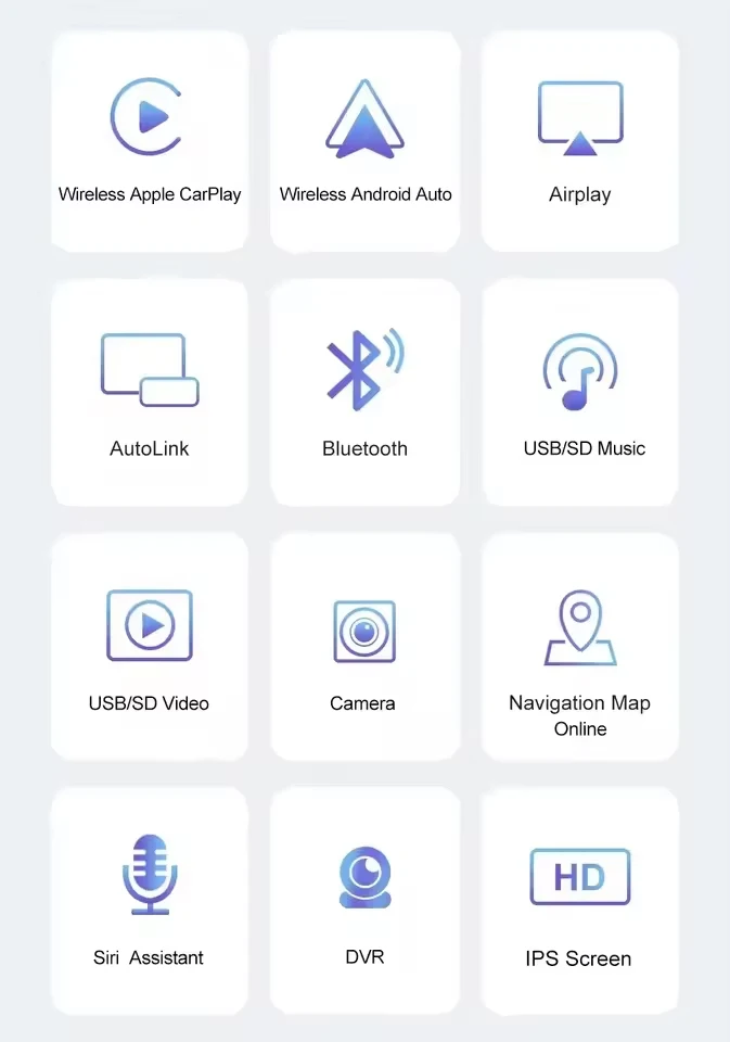 XIMA 7 Inch 2 Din Wireless Carplay Android Auto Car Radio Multimedia Video MP5 Player With BT FM Stereo Autoradio Audio USB TF