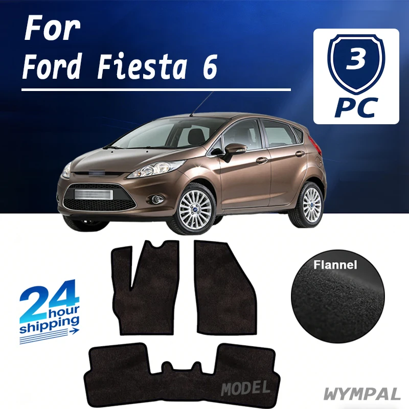 

Flannel Car Floor Mats For Ford Fiesta 6 MK6 2009~2017 2010 2011 2012 2013 Footpads Cover Rugs Panel Foot Pad Auto Carpets