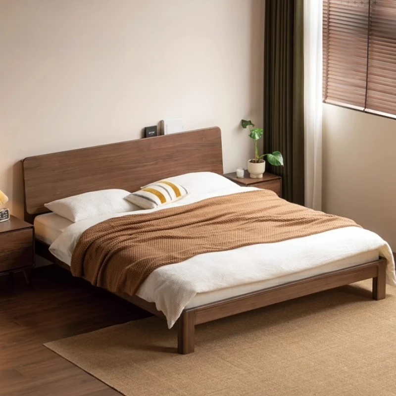 

Bedroom 150x200cm 180x200cm Modern Nordic Solid Wood Bed Frame Double Bed Bases And Frames Single Full Size Beds Beds 2 People
