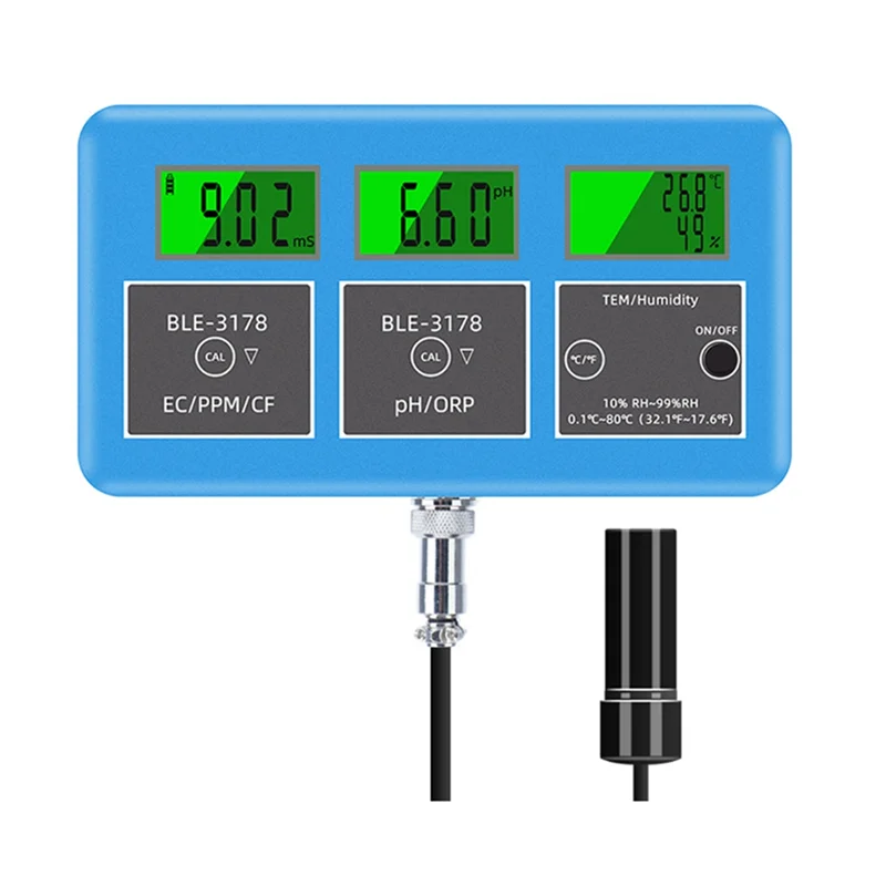 

LBER Wifi 7 In 1 Water Quality Tester PH ORP TDS EC Теmp Humidity Meter Aquarium Online Analyzer Water Analyze Monitor