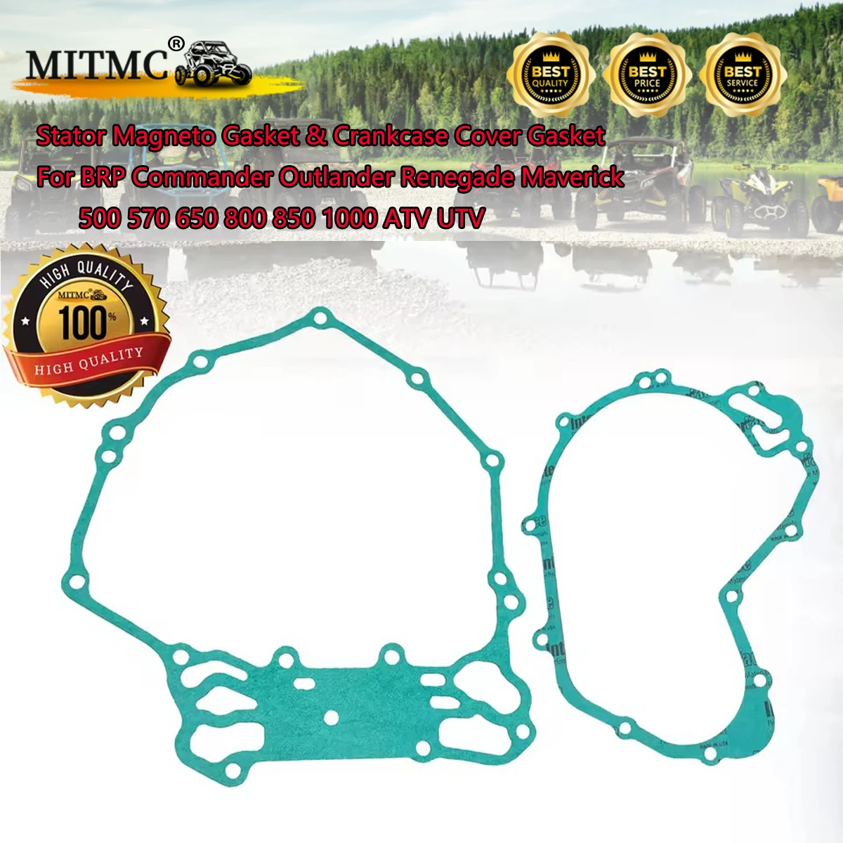 

Прокладка статора магнето и прокладка крышки картера для BRP Commander Outlander Renegade Maverick 500 570 650 800 850 1000 ATV UTV