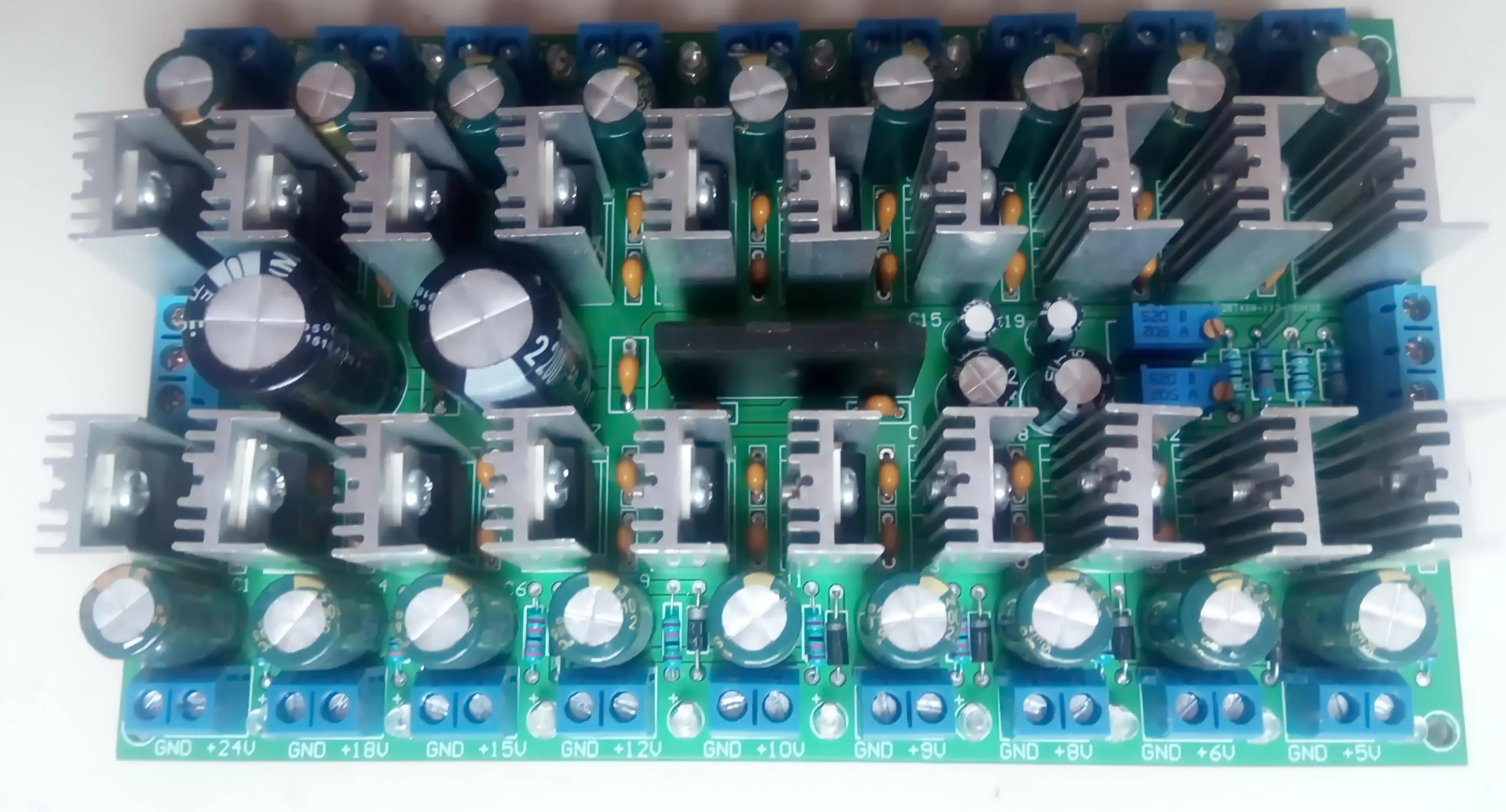 Multi Channel Regulated Power Supply 20 Channel Output 78 7912 Three Terminal Regulator LM317 337 Adjustable Circuit Module