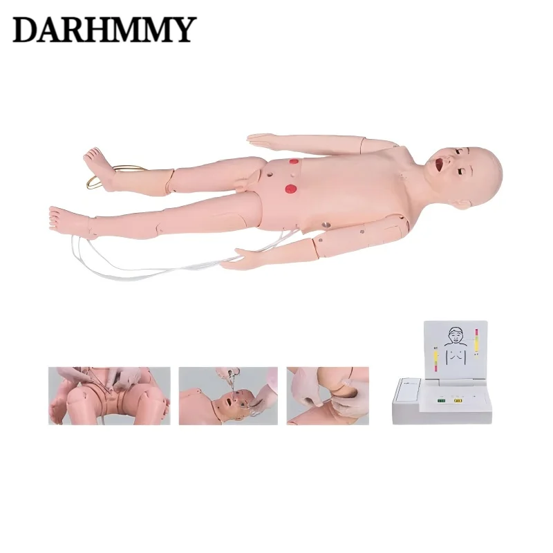 

DARHMMY Full-Functional 5-Year-Old Child Nursing Manikin Simulator Pediatric Care Training Model for Medical Teaching