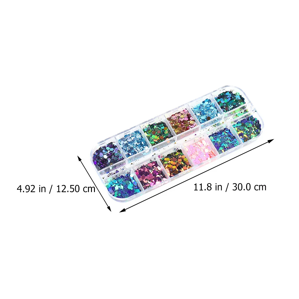 1 صندوق مسحوق لامع على شكل الحرباء ثلاثي الأبعاد لفن الأظافر تأثير لامع DIY مانيكير ديكور مسحوق الصالون أو الاستخدام المنزلي