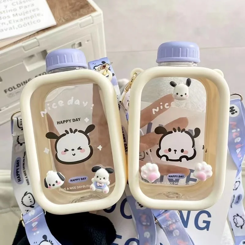 High Beauty New Water Cup Small and Cute Puccia Dog Girl Plastic Water Cup Student Direct Drinking Portable Square Cup